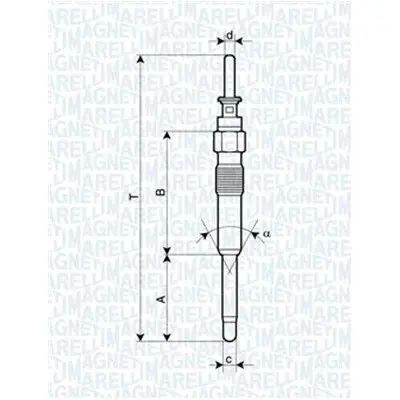 Bujía de precalentamiento MAGNETI MARELLI 062900023304 Nueva Colección